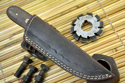 HS-849 Custom Handmade Damascus Skinner Knife - With Walnut Handle