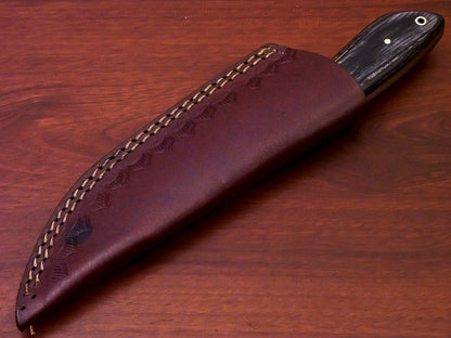HS-813 Custom Handmade Damascus Skinner Knife With Wood Handle