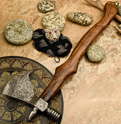 HS-1085 | Custom Handmade Damascus Tomahawk knife, Hatchet, Axe,Integral Hand Forged
