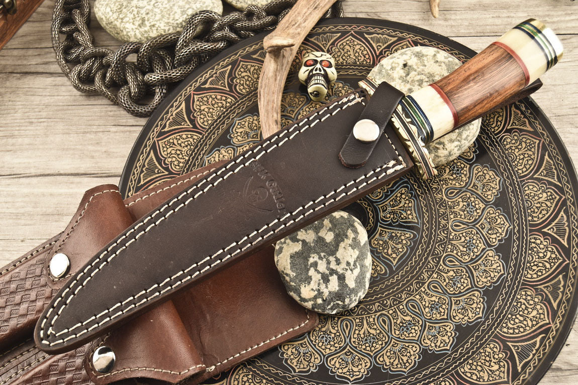 HS-532 Custom Handmade Damascus Fillet Fish Knife With Wood Handle