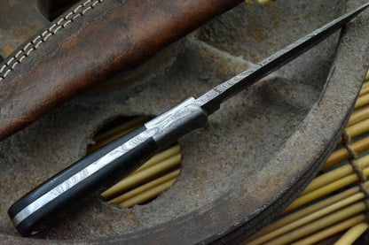 HS-847 Custom Handmade Damascus Skinner Knife With G-10 Micarta Handle