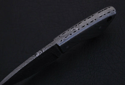 HS-854 Custom Handmade Full Damascus Mini Skinner Knife Overall - 6'