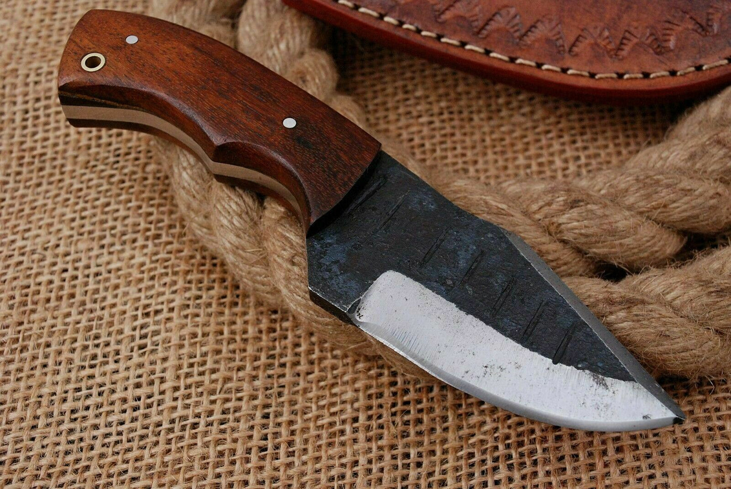 HS-749  6.0'' Custom Handmade High Carbon Mini Skinner Knife With Wood Handle