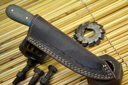 HS-844 Custom Handmade Damascus Skinner Knife With G-10 MicartaHandle