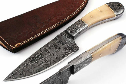 HS-393 '' Custom Handmade Damascus Hunting Knife - Best Damascus Steel Blade