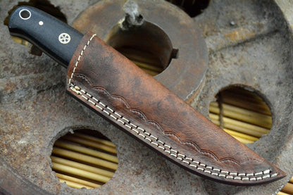 HS-847 Custom Handmade Damascus Skinner Knife With G-10 Micarta Handle