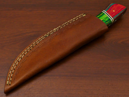 HS-808 Custom Handmade Damascus Skinner Knife With Custom Wood Handle
