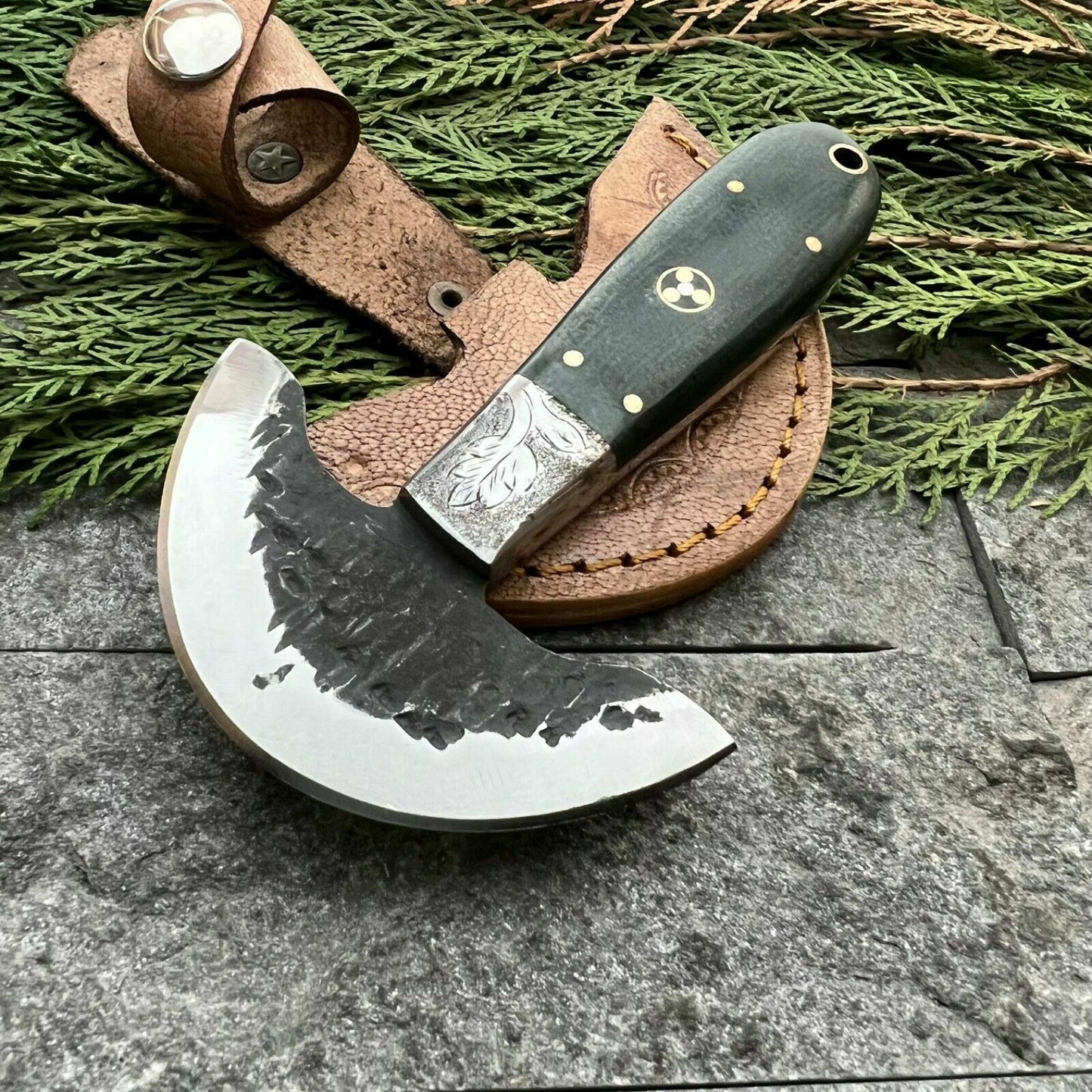 HS-389 ''  Custom Handmade D2 Steel Hunting Meat Chopper Knife W/Sheath
