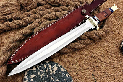 HS-1101 | Custom Handmade Steel D2 Fighter Hunting Combat Mini Sword knife With Resin Handle