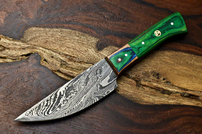 HS-609 Hand Made Damascus Steel Blade Chef Kitchen Full Tang Knife | HARD WOOD