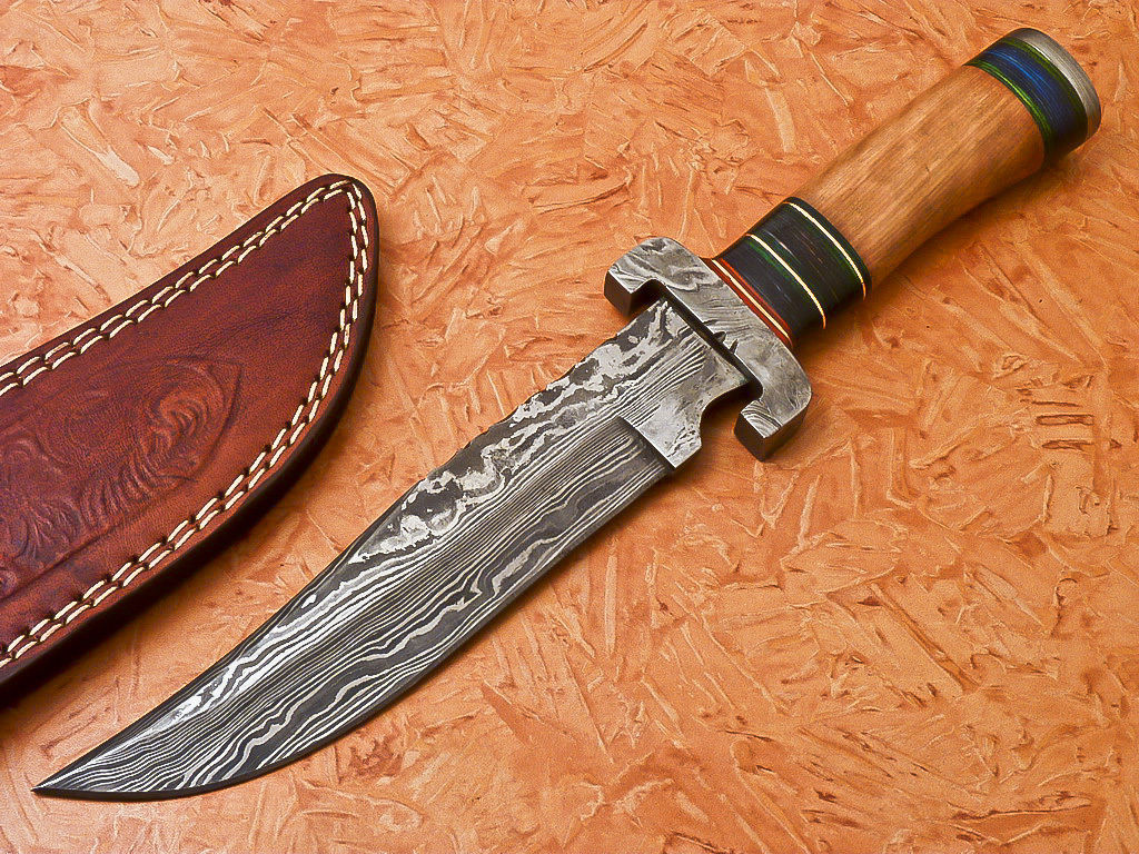 HS-545  Custom Handmade Damascus Hunting Knife With Hard Bone Handle