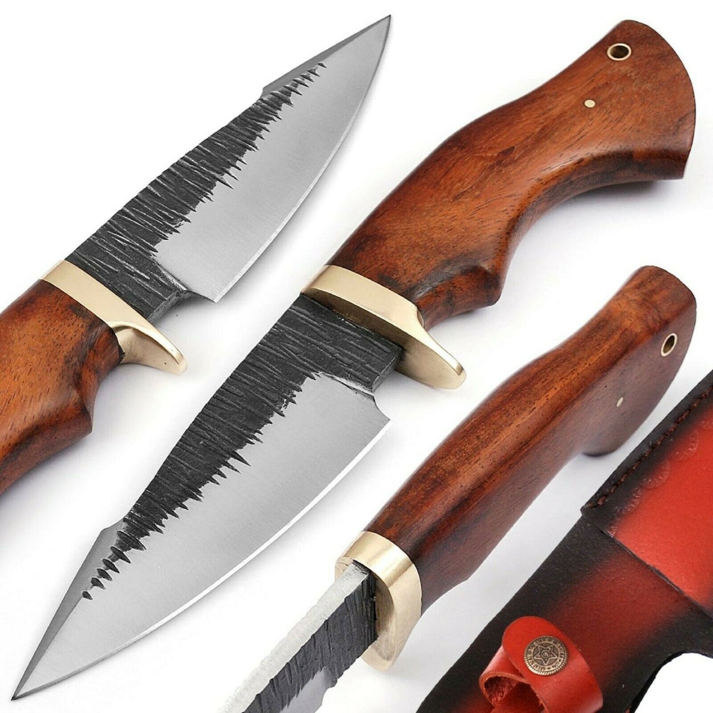 HS-469 Custom Handmade High Carbon Steel Hunting Edc Knife With Rose Wood Handle