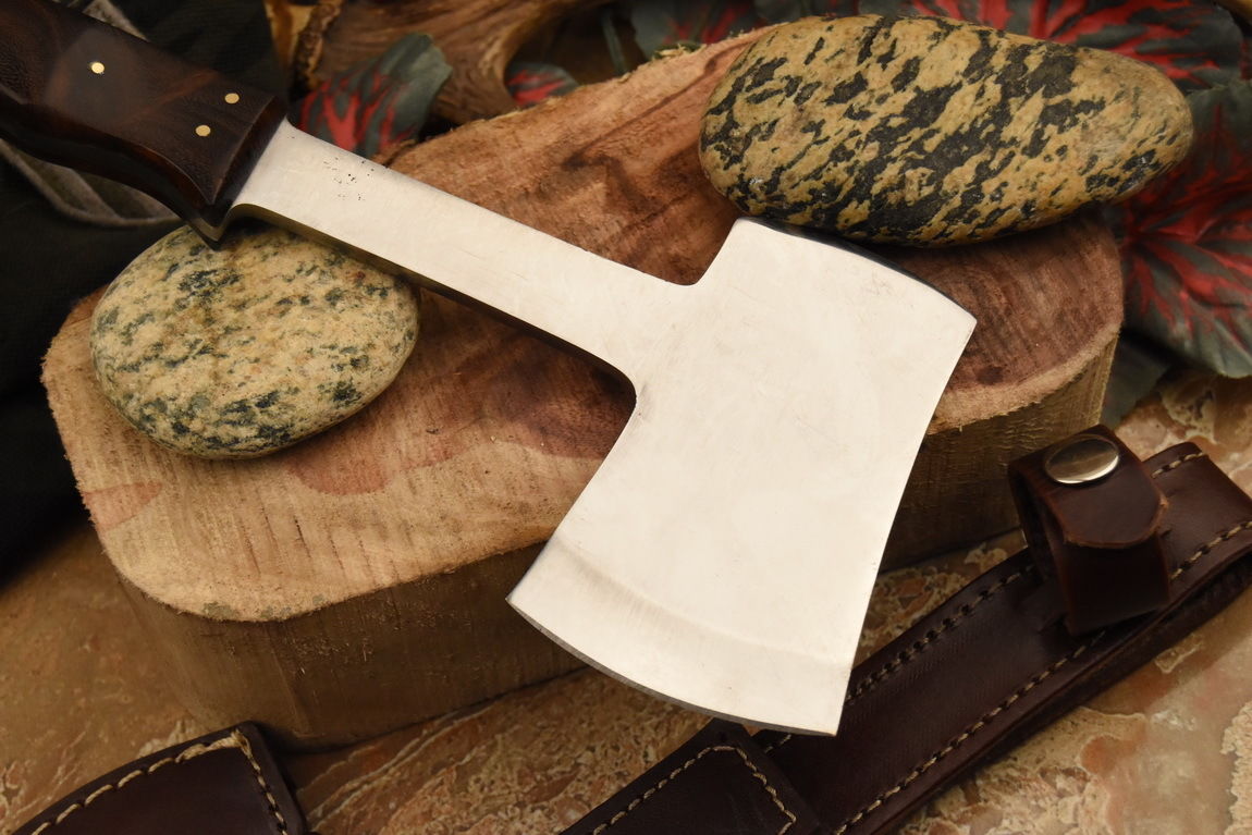 HS-1079 | Custom Handmade Steel Tomahawk knife, Hatchet, Axe,Integral Hard Wood