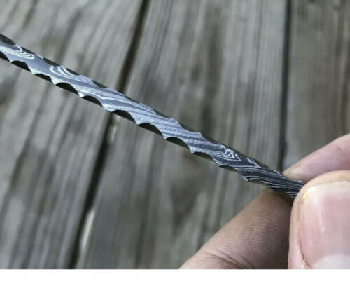 HS-462 Custom Handmade Damascus Hunting Blank Blade Knife - Overal 8 inch