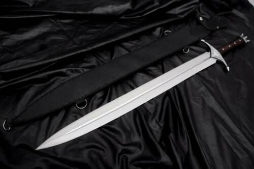 HS-1089 | 30" BEAUTIFUL CUSTOM HANDMADE D2 TOOL STEEL HUNTING SWORD WITH SHEATH
