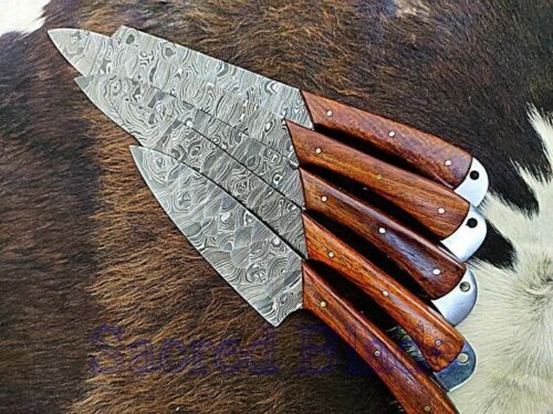 HS-183 Custom Handmade Damascus Steel Chef-Kitcehn knife - Aweosme Wood Handle