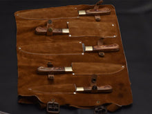 Load image into Gallery viewer, HS-238 Custom Handmade Damascus Kitchen-Chef Knives Set Lot Of Five Pecs With Wood Handle
