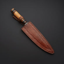 Load image into Gallery viewer, HS-299  Custom Handmade Damascus Kitchen/Chef Knife - Wood Handle - Best Price
