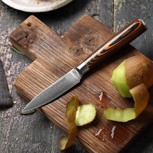 Load image into Gallery viewer, HS-175 Custom Handmade Damascus Six Pecs Kitchen/Chef Knives - Hard Wood Handle
