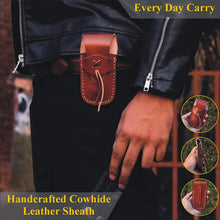 Load image into Gallery viewer, Custom Handmade Damascus 6.5 Inch Pocket Knife for Men Best EDC Camping Knife
