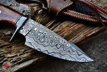 Load image into Gallery viewer, HS-533 Custom Handmade Hunting Knife Bowie Knife Damascus Steel Survival Knife EDC 10'' Overall Walnut Wood with Sheath
