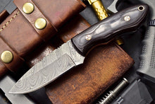 Load image into Gallery viewer, HS-825 Custom Handmade Damascus Skinner Knife With Hard Wood Handle
