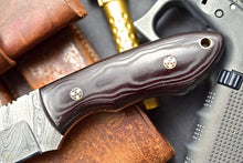 Load image into Gallery viewer, HS-825 Custom Handmade Damascus Skinner Knife With Hard Wood Handle
