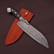 Load image into Gallery viewer, HS-451  Custom Nice Handmade Damascus Kitchen/Chef Knife - Micarta Handle - Best Price
