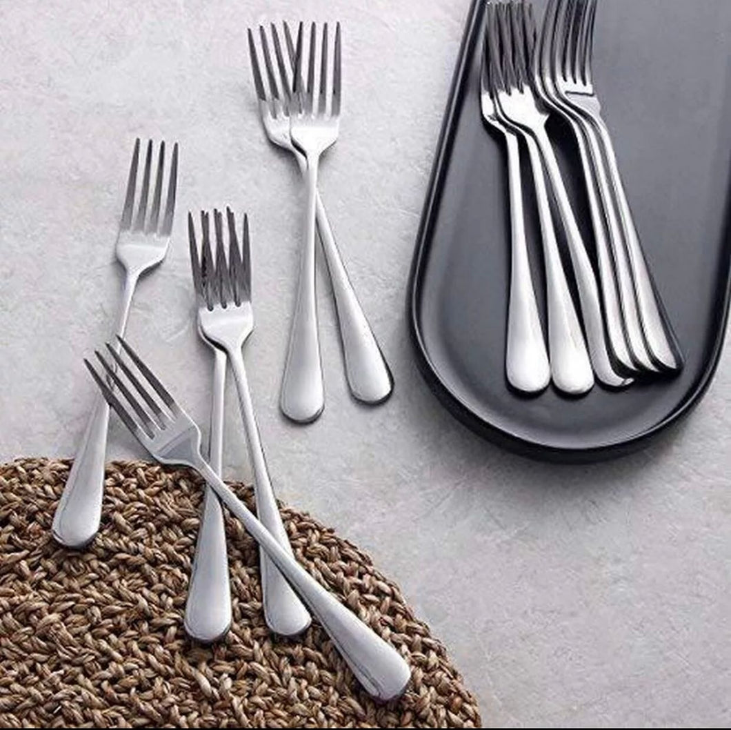 HS | Dinner Forks Set of 12 - Heavy-duty Stainless Steel, Restaurant & Hotel Quality