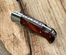 Load image into Gallery viewer, Custom Handmade Damascus Steel Pocket Folding Knife - Beautiful Wood Handle
