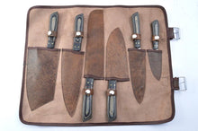 Load image into Gallery viewer, HS-118 '' Chef set of 6 knives,J2 Steel chef knives /handmade knives / chef knives set / J2 chef knives / Kitchen chef set
