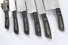 Load image into Gallery viewer, HS-118 '' Chef set of 6 knives,J2 Steel chef knives /handmade knives / chef knives set / J2 chef knives / Kitchen chef set
