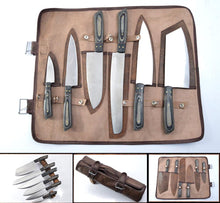 Load image into Gallery viewer, HS-118 '' Chef set of 6 knives,J2 Steel chef knives /handmade knives / chef knives set / J2 chef knives / Kitchen chef set
