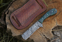 Load image into Gallery viewer, HS-980 Bull Cutter-Damascus steel EDC knife ,Best gift for him, Christmas gift, groomsmen gift, gift for her, Razor knife with Four different Scale
