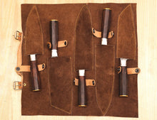 Load image into Gallery viewer, HS-124 '' Customize Handmade Damascus Chef Set Of 5pcs With ,Leather Cover, Kitchen Knife, Damascus Knife Set
