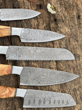 Load image into Gallery viewer, HS-113 &#39;&#39; Japanese Damascus Chef Set of 5 Chef Knife - Kitchen Chef Knife Set Damascus Knife Anniversary Gift For Him
