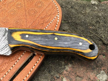 Load image into Gallery viewer, HS-977 Hand Forged Damascus Steel Knife, Damascus Knife, Viking Knife, Gift for him, wedding gift, Bull cuter, Gut Hook Knife, Chef Knife, Skinner
