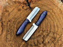 Load image into Gallery viewer, HS-983 Custom made 8&quot; bull cutter knife with resin handle, every day carry skinner knives, handmade edc knives, custom knife gift for USA men
