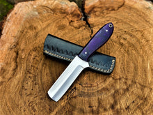 Load image into Gallery viewer, HS-983 Custom made 8&quot; bull cutter knife with resin handle, every day carry skinner knives, handmade edc knives, custom knife gift for USA men
