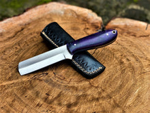 Load image into Gallery viewer, HS-983 Custom made 8&quot; bull cutter knife with resin handle, every day carry skinner knives, handmade edc knives, custom knife gift for USA men
