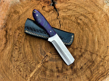 Load image into Gallery viewer, HS-983 Custom made 8&quot; bull cutter knife with resin handle, every day carry skinner knives, handmade edc knives, custom knife gift for USA men
