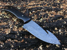 Load image into Gallery viewer, HS-591 Custom handmade Damascus gut hook hunting skinning knife best gift for him
