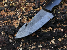 Load image into Gallery viewer, HS-591 Custom handmade Damascus gut hook hunting skinning knife best gift for him
