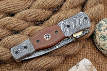 Load image into Gallery viewer, Custom Handmade Damascus Folding-Pocket Knife With Micarta Handle

