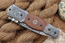 Load image into Gallery viewer, Custom Handmade Damascus Folding-Pocket Knife With Micarta Handle
