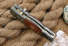 Load image into Gallery viewer, Custom Handmade Damascus Folding-Pocket Knife With Micarta Handle
