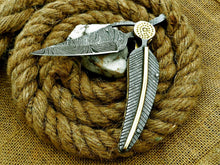 Load image into Gallery viewer, Custom Handmade Damascus Folding-Pocket Knife lot of 2 With Damascus Handle
