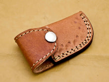 Load image into Gallery viewer, Custom Handmade Damascus Folding-Pocket Knife With Blue Hard Wood Handle
