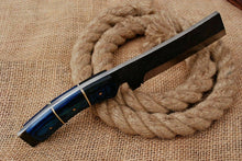 Load image into Gallery viewer, HS-465  Custom Handmade Railroad Steel Cleaver Knife With Hard Resin Handle
