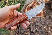 Load image into Gallery viewer, HS-558 9&quot; Custom Hand Forged Damascus Steel Hunting Knife with Pakkawood Handle
